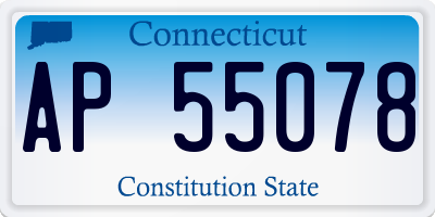 CT license plate AP55078