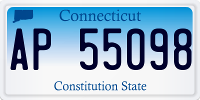 CT license plate AP55098