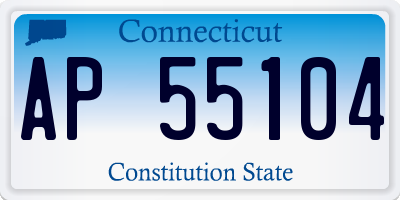 CT license plate AP55104