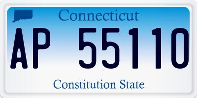 CT license plate AP55110