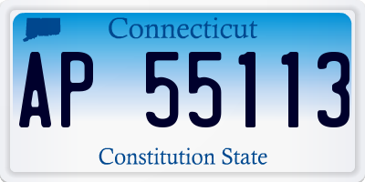 CT license plate AP55113