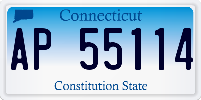 CT license plate AP55114