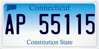 CT license plate AP55115