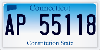 CT license plate AP55118