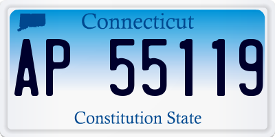 CT license plate AP55119