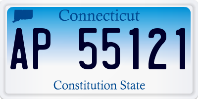 CT license plate AP55121