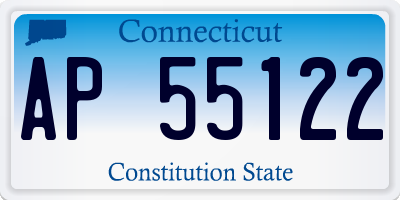 CT license plate AP55122
