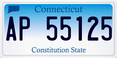 CT license plate AP55125
