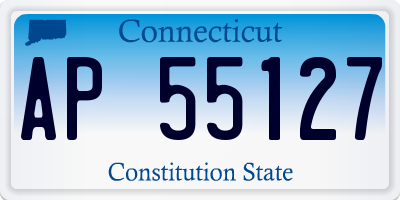 CT license plate AP55127