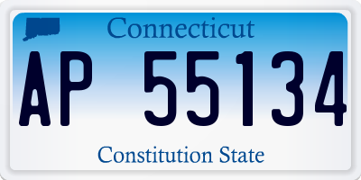 CT license plate AP55134