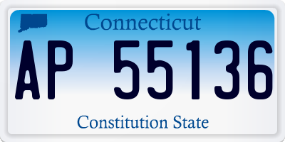 CT license plate AP55136