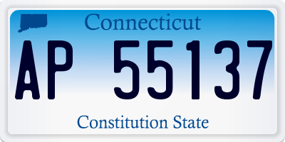 CT license plate AP55137