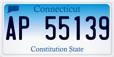 CT license plate AP55139