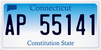 CT license plate AP55141