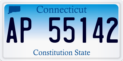 CT license plate AP55142
