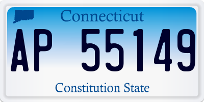 CT license plate AP55149