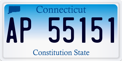 CT license plate AP55151