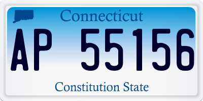 CT license plate AP55156