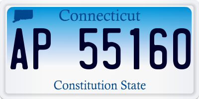 CT license plate AP55160