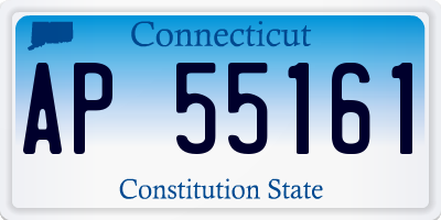 CT license plate AP55161