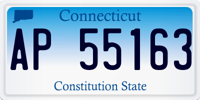 CT license plate AP55163