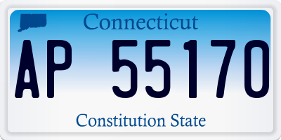 CT license plate AP55170