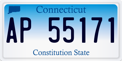 CT license plate AP55171