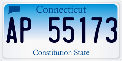CT license plate AP55173