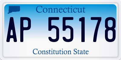 CT license plate AP55178