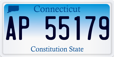 CT license plate AP55179
