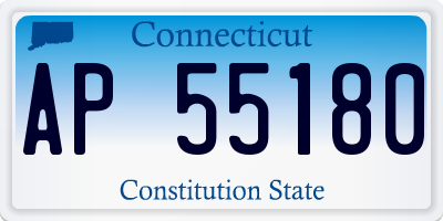 CT license plate AP55180