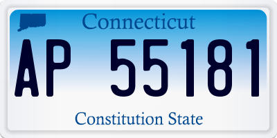 CT license plate AP55181