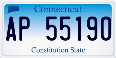 CT license plate AP55190