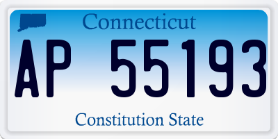 CT license plate AP55193