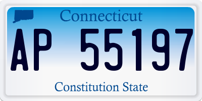 CT license plate AP55197