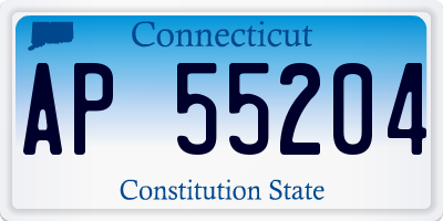 CT license plate AP55204