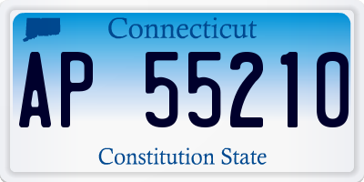 CT license plate AP55210