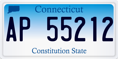 CT license plate AP55212