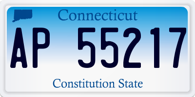CT license plate AP55217
