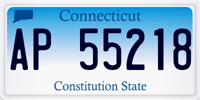 CT license plate AP55218