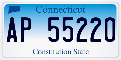 CT license plate AP55220