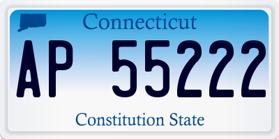 CT license plate AP55222