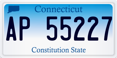 CT license plate AP55227