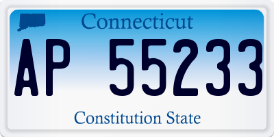 CT license plate AP55233