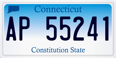 CT license plate AP55241
