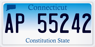 CT license plate AP55242