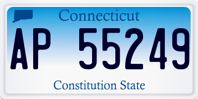 CT license plate AP55249