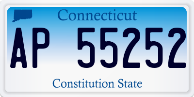 CT license plate AP55252