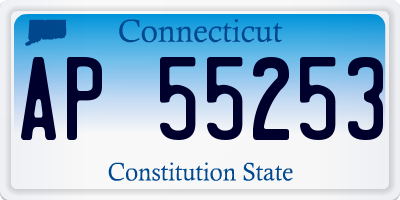 CT license plate AP55253