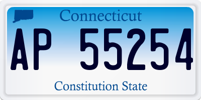 CT license plate AP55254